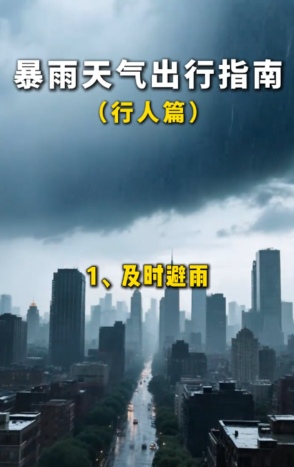 【应急科普】暴雨出行指南(行人篇)